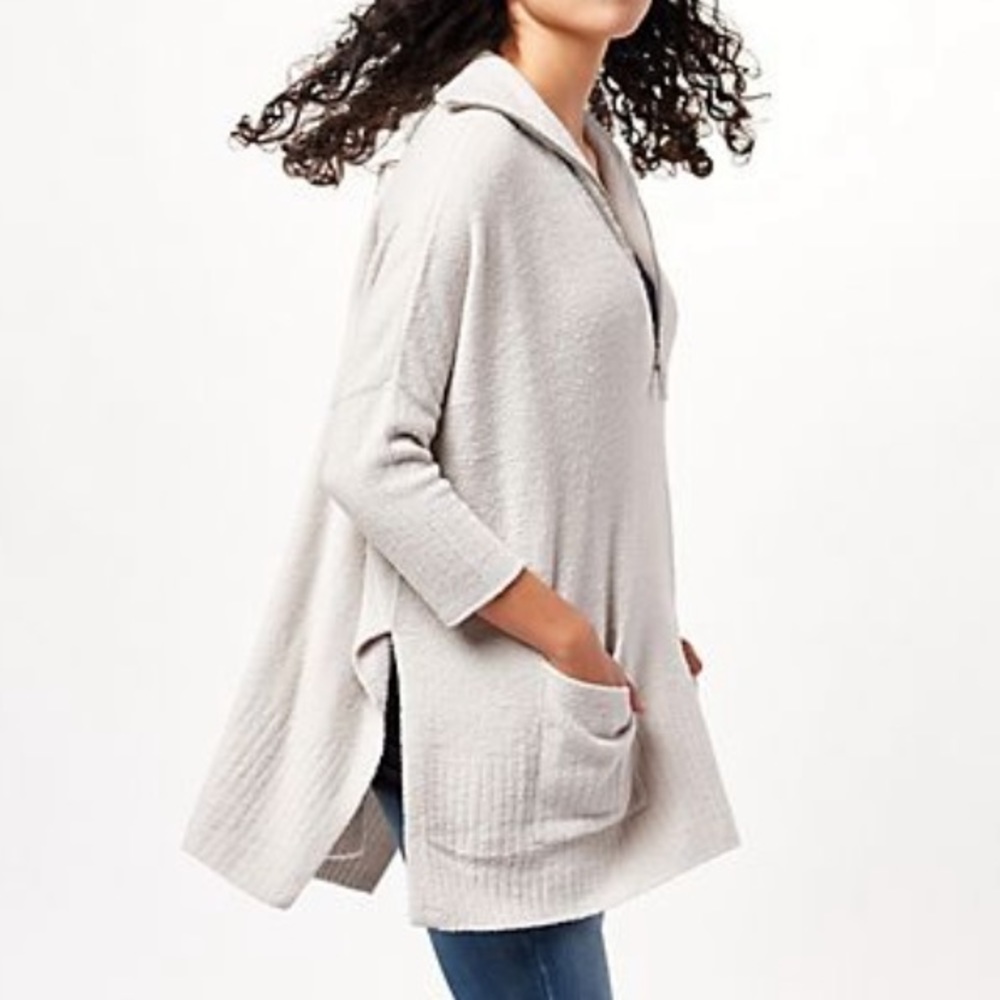 Barefoot Dreams Cozychic Lite Half-Zip Rolled Edge Tunic